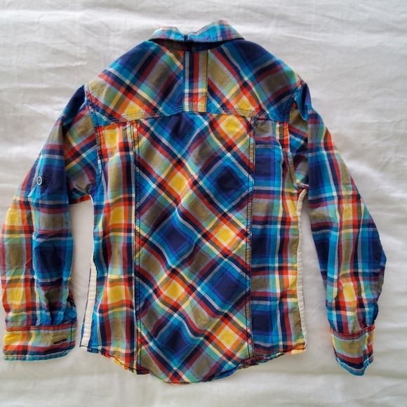 Guess Button-Down Plaid Long Sleeves Shirt, Boys, Size 7 - Picture 7 of 7